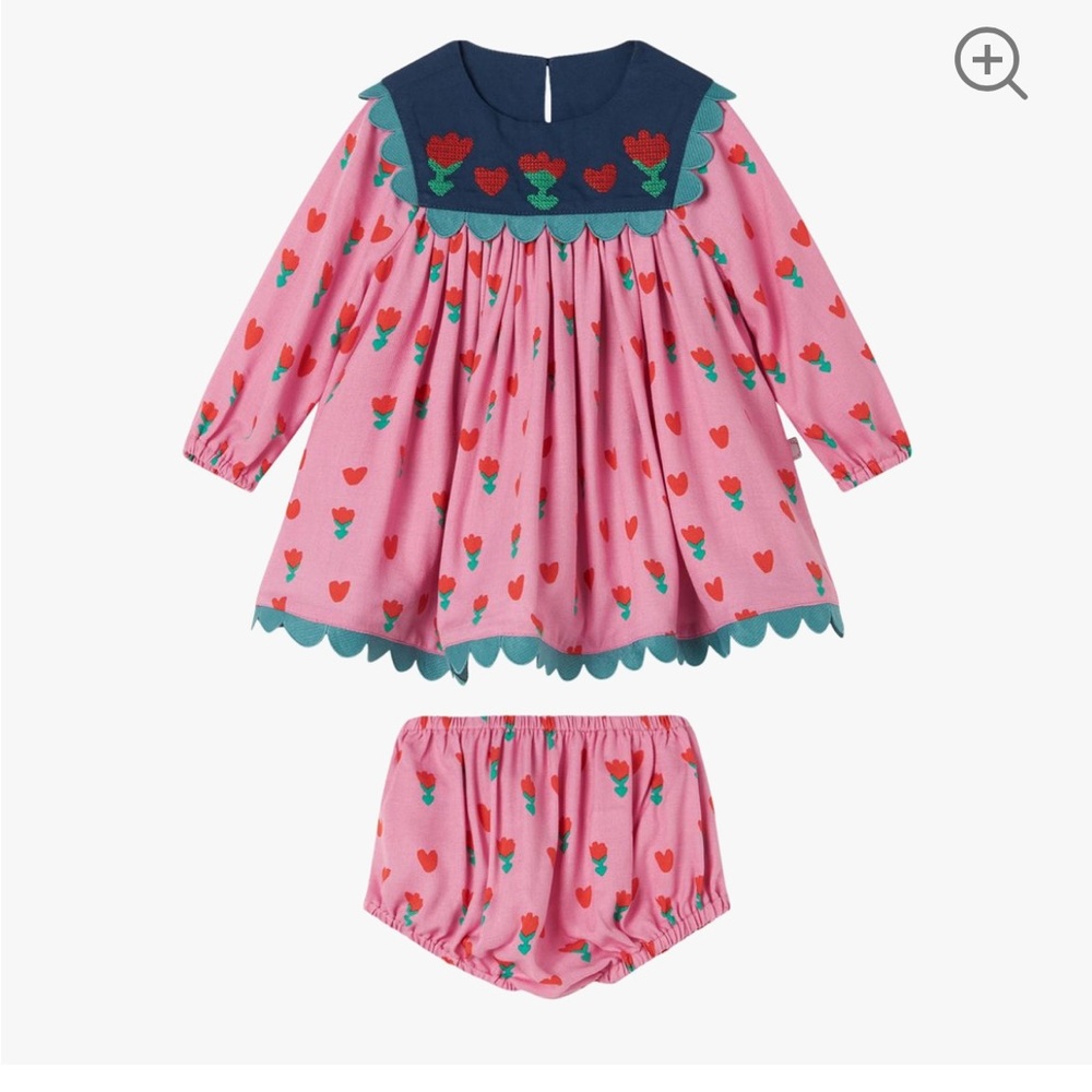 STELLA MCCARTNEY KIDS FLORAL DRESS PINK 12M